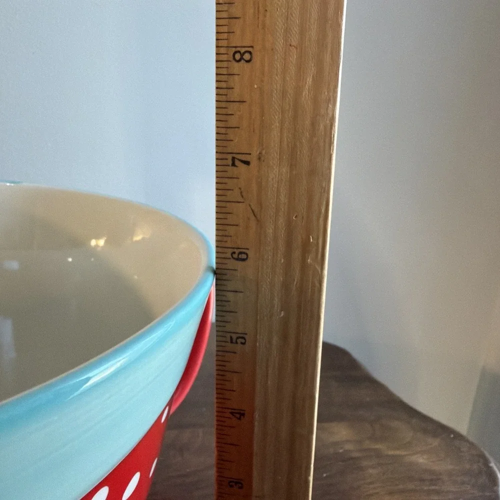 The PIONEER WOMAN-Flea Market 2.83 Quart Batter Mixing Bowl Red Polka Dot